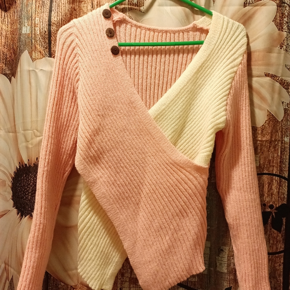 Pink & Cream sweater